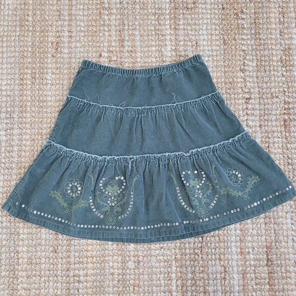 Old Navy Dresses & Skirts - Old Navy Y2K Green Corduroy Sequin‎ Mini Skirt